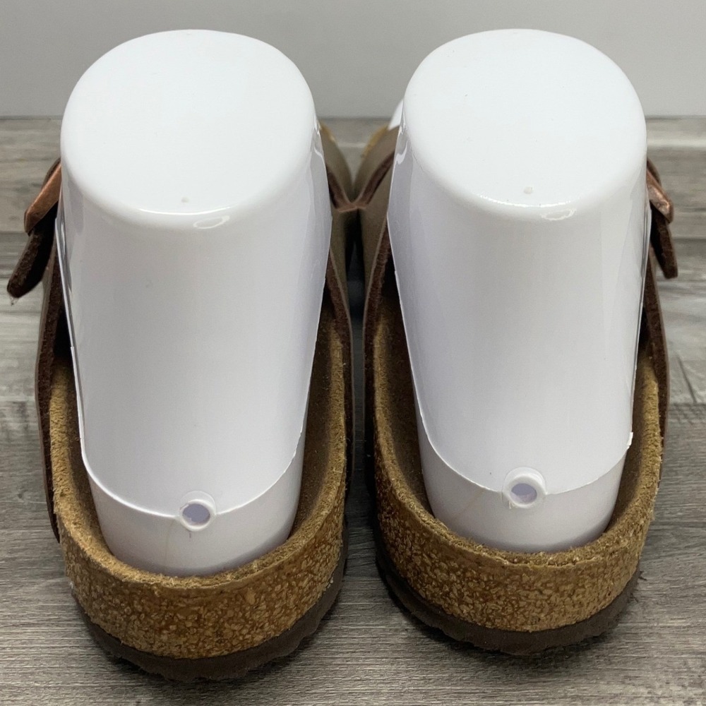 Birkenstock Arizona Mocha Birko-Flor Sandals Womens 34 US 3 Copper Buckles Brown - Picture 4 of 7